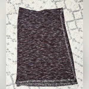 VINTAGE BROOKS BROTHERS Maroon Tweed Wrap Midi Skirt women’s size Large​